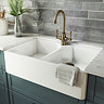 Bower Trafalgar Dual Lever Kitchen Mixer Tap - Antique Brass