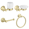 Trafalgar Bathroom 4-Piece Accessory Set - Brushed Brass