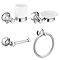 Trafalgar Bathroom 4-Piece Accessory Set in Polished Chrome