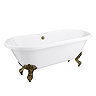 Trafalgar Bathroom Suite - Washstand, Toilet & Roll Top Bath (Antique Brass)