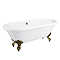 Trafalgar Bathroom Suite - Washstand, Toilet & Roll Top Bath (Antique Brass)