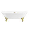 Trafalgar Bathroom Suite - Washstand, Toilet & Roll Top Bath (Brushed Brass)
