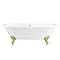Trafalgar Bathroom Suite - Washstand, Toilet & Roll Top Bath (Brushed Brass)