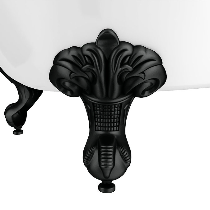 Trafalgar Bathroom Suite - Washstand, Toilet & Roll Top Bath (Matt Black)