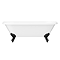 Trafalgar Bathroom Suite - Washstand, Toilet & Roll Top Bath (Matt Black)
