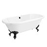 Trafalgar Bathroom Suite - Washstand, Toilet & Roll Top Bath (Matt Black)