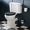 Trafalgar Bathroom Suite - Washstand, Toilet & Roll Top Bath (Matt Black)