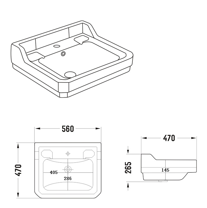 Trafalgar Bathroom Suite - Washstand, Toilet & Roll Top Bath (Matt Black)