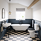 Trafalgar Bathroom Suite - Washstand, Toilet & Roll Top Bath (Matt Black)