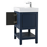 Trafalgar Blue Full Bathroom Suite (WC with 810mm Vanity Unit & 1685 Back To Wall Bath)