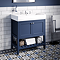 Trafalgar Blue Full Bathroom Suite (WC with 810mm Vanity Unit & 1685 Back To Wall Bath)