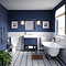 Trafalgar Blue Full Bathroom Suite (WC with 810mm Vanity Unit & 1685 Back To Wall Bath)