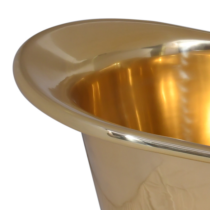 Trafalgar Brass 1700 x 710mm Double Ended Roll Top Slipper Bath