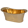 Trafalgar Polished Brass 1700 x 710mm Double Ended Roll Top Slipper Bath