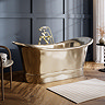 Trafalgar Polished Brass 1700 x 710mm Double Ended Roll Top Slipper Bath