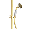 Trafalgar Brushed Brass Dual Exposed Shower Valve with Rigid Riser Kit, 200mm Round Apron Head, Handshower & Diverter