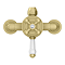 Trafalgar Brushed Brass Traditional Dual Exposed Thermostatic Valve with Rigid Riser Kit