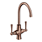 Bower Trafalgar Dual Lever Kitchen Mixer Tap - Brushed Copper