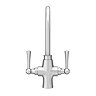 Trafalgar Brushed Nickel Dual Lever Kitchen Mixer Tap  additional Large Image