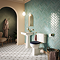 Trafalgar Close Coupled Toilet with Brushed Brass Flush - Excludes Seat