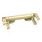 Trafalgar Close Coupled Toilet with Brushed Brass Flush + Soft Close Seat – Traditional Ceramic WC