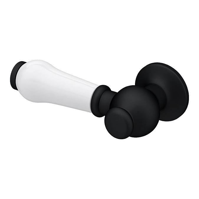 Trafalgar Close Coupled Toilet with Matt Black Flush - Excludes Seat