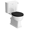 Trafalgar Close Coupled Toilet with Matt Black Flush - Excludes Seat