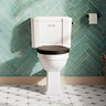 Trafalgar Close Coupled Toilet with Matt Black Flush - Excludes Seat