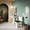 Trafalgar Close Coupled Toilet with Matt Black Flush - Excludes Seat