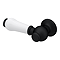 Trafalgar Close Coupled Traditional Toilet – White Ceramic WC with Matt Black Flush & Soft Close Seat