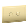 Trafalgar Compact Concealed Dual Flush Cistern with Brushed Brass 2-Button Flush Plate