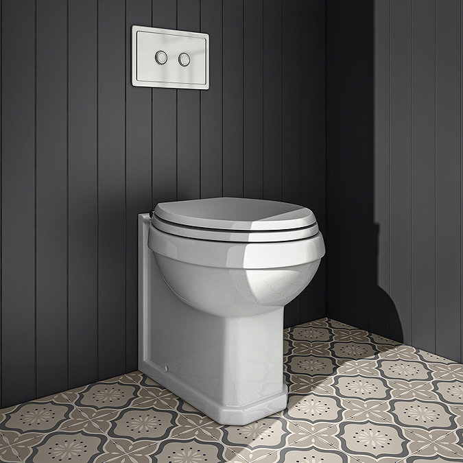 Trafalgar Compact Concealed Dual Flush Cistern with Chrome 2-Button Flush Plate