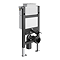 Trafalgar Compact Wall‑Hung Toilet Frame – Top/Front Flush with Dual‑Flush Cistern & Chrome 2‑Button Plate