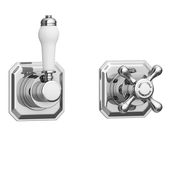 Trafalgar Concealed Individual Diverter + Thermostatic Control Shower Valve  Profile Large Image