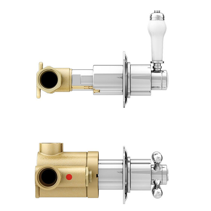 Trafalgar Concealed Individual Stop Tap + Thermostatic Control Valve with with Slider Rail Kit  additional Large Image