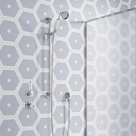 Trafalgar Concealed Individual Stop Tap + Thermostatic Control Valve with Slider Rail Kit