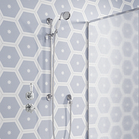 Trafalgar Concealed Individual Stop Tap + Thermostatic Control Valve with Slider Rail Kit