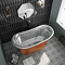 Trafalgar Copper 1500 x 710mm Double Ended Slipper Roll Top Bath Tub (Nickel Inside)