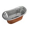 Trafalgar Copper 1500 x 710mm Double Ended Slipper Roll Top Bath Tub (Nickel Inside)