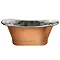 Trafalgar Copper 1500 x 710mm Double Ended Slipper Roll Top Bath Tub (Nickel Inside)  Profile Large 