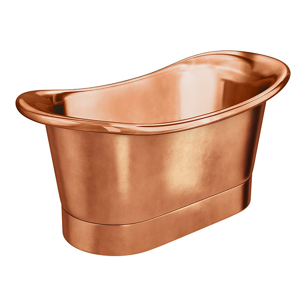 Trafalgar Copper 1500mm x 710mm Double Ended Slipper Roll Top Bath Tub
