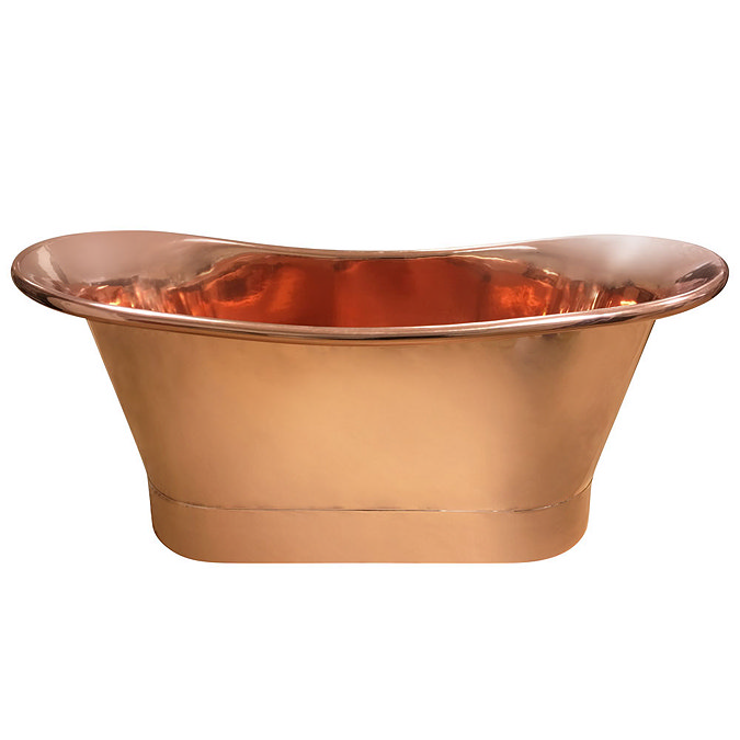 Trafalgar Copper 1500 x 710mm Double Ended Slipper Roll Top Bath Tub  Profile Large Image