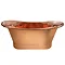 Trafalgar Copper 1500 x 710mm Double Ended Slipper Roll Top Bath Tub  Profile Large Image