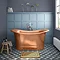 Trafalgar Copper 1500 x 710mm Double Ended Slipper Roll Top Bath Tub Large Image