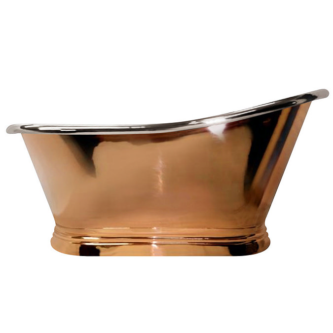 Trafalgar Copper 1500 x 787mm Slipper Roll Top Bath Tub (Nickel Inside)  Profile Large Image