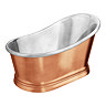 Trafalgar Copper 1500 x 787mm Slipper Roll Top Bath Tub (Nickel Inside)  Feature Large Image