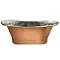 Trafalgar Copper 1700 x 710mm Double Ended Slipper Roll Top Bath Tub (Nickel Inside)  Profile Large 