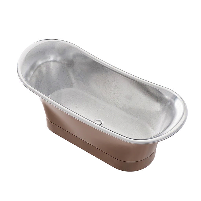 Trafalgar Copper 1700 x 710mm Double Ended Slipper Roll Top Bath Tub (Nickel Inside)