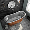 Trafalgar Copper 1700 x 710mm Double Ended Slipper Roll Top Bath Tub (Nickel Inside)