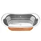 Trafalgar Copper 1700 x 710mm Double Ended Slipper Roll Top Bath Tub (Nickel Inside)  Standard Large